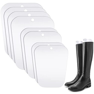 Bememo 8 Pieces Boot Shaper Form Inserts Tall Boot Support for Women and Men Transparent 8 Inch