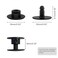 Deshionew 8 Sets Replacement Rivets Clogs Shoe Strap Repair Fastener Button Black Rivets for Beach Shoes 16mm