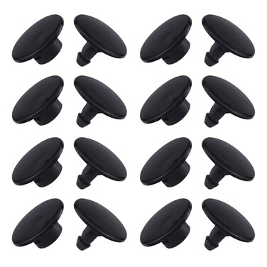 Deshionew 8 Sets Replacement Rivets Clogs Shoe Strap Repair Fastener Button Black Rivets for Beach Shoes 16mm