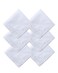 CoCoUSM Womens Large Soft White Embroidered Handkerchiefs 60s Cotton Square 16