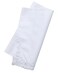 CoCoUSM Womens Large Soft White Embroidered Handkerchiefs 60s Cotton Square 16