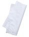 CoCoUSM Womens Large Soft White Embroidered Handkerchiefs 60s Cotton Square 16