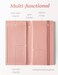 Yarnic Checkbook Cover for Personal Checkbook Checkbook Holder with Pen Holder Builtin Clear Plastic Divider for Duplicate Checks Blush Pink