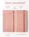 Yarnic Checkbook Cover for Personal Checkbook Checkbook Holder with Pen Holder Builtin Clear Plastic Divider for Duplicate Checks Blush Pink