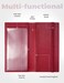 Yarnic Checkbook Cover for Personal Checkbook Checkbook Holder with Pen Holder Builtin Clear Plastic Divider for Duplicate Checks Dark Red