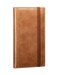 Yarnic Checkbook Cover for Personal Checkbook Checkbook Holder with Pen Holder Builtin Clear Plastic Divider for Duplicate Checks Light Brown