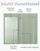 Yarnic Checkbook Cover for Personal Checkbook Checkbook Holder with Pen Holder Builtin Clear Plastic Divider for Duplicate Checks Sage Green