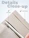 Yarnic Checkbook Cover for Personal Checkbook Checkbook Holder with Pen Holder Builtin Clear Plastic Divider for Duplicate Checks Sand