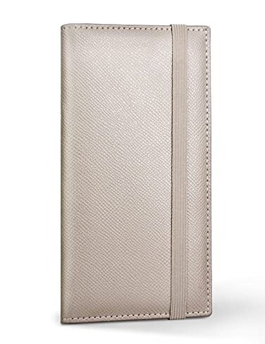 Yarnic Checkbook Cover for Personal Checkbook Checkbook Holder with Pen Holder Builtin Clear Plastic Divider for Duplicate Checks Sand