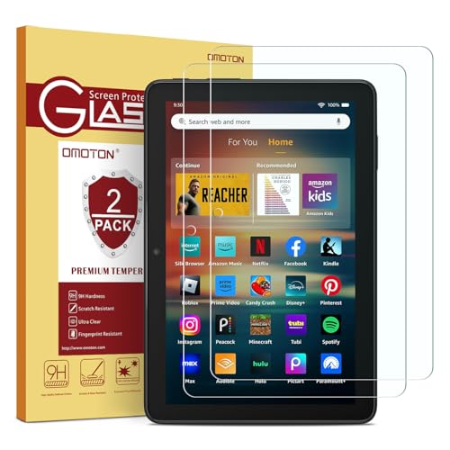 Omoton Omoton Screen Protector For Amazon Kindle Fire Hd 8 Plus Kids Pro 2024 2022 2020 12th 1 8 inch