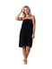 Robe Direct Womens Terry Cloth Spa and Bath Towel Wrap with Adjustable Closure Elastic Top Black LargeOne Size
