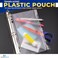 1InTheOffice Clear Pencil Pouch For 3 Ring Binder Ring Binder Pockets with Zipper Vinyl 4 Pack