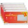 1InTheOffice Clear Pencil Pouch For 3 Ring Binder Ring Binder Pockets with Zipper Vinyl 4 Pack