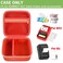 ALKOO Case Compatible with NIIMBOT B21 B1 Label Maker Wireless Thermal Label Printer Holder for Inkless Label Maker Labeling Tapes Refills with Mesh Pocket for Cable Accessories Red