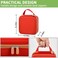 ALKOO Case Compatible with NIIMBOT B21 B1 Label Maker Wireless Thermal Label Printer Holder for Inkless Label Maker Labeling Tapes Refills with Mesh Pocket for Cable Accessories Red
