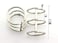 RuiLing 6pcs 3Hole Loose Leaf Binder Desk Calendar Binding Rings 3Ring DIY Metal Split Hinged Clip for Notebook Diary Photo Album Binding 25x25x40mm Silver Black Bronze