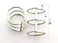 RuiLing 6pcs 3Hole Loose Leaf Binder Desk Calendar Binding Rings 3Ring DIY Metal Split Hinged Clip for Notebook Diary Photo Album Binding 25x25x40mm Silver Black Bronze