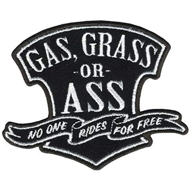 Hot Leathers PPA5780 Gas Grass Or Ass Patch 4 Width x 3 Height