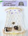 KARCEEY Cat Hammock Macrame Hanging Bed for Large Cats 50lbs Heavy Duty Cat Swing Wall Mounted Boho Window Perch Hardware Kit Included