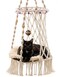 KARCEEY Cat Hammock Macrame Hanging Bed for Large Cats 50lbs Heavy Duty Cat Swing Wall Mounted Boho Window Perch Hardware Kit Included