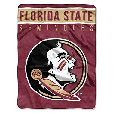 Northwest NCAA Florida State Seminoles Raschel Throw Blanket 60 x 80 Basic