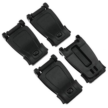 E-outstanding Eoutstanding Buckle Clip 4PCS Molle Strap Backpack Bag Webbing Connector MOLLE Clips Military Accessory Black