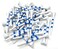 NorthPointe 3 Golf Tees Plastic WhiteBlue Stripes 100 Plastic Golf Tees in Bulk 100 3 14