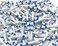NorthPointe 3 Golf Tees Plastic WhiteBlue Stripes 100 Plastic Golf Tees in Bulk 100 3 14
