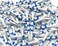 NorthPointe 3 Golf Tees Plastic WhiteBlue Stripes 100 Plastic Golf Tees in Bulk 100 3 14