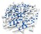 NorthPointe 3 Golf Tees Plastic WhiteBlue Stripes 100 Plastic Golf Tees in Bulk 100 3 14