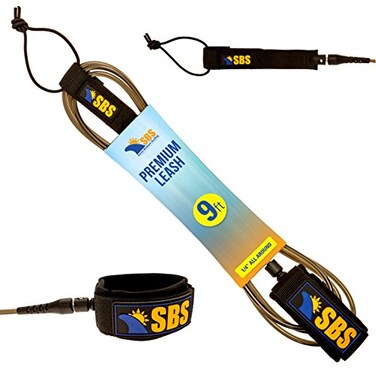 Santa Barbara Surfing SBS 9ft Surf Leash for Longboard Paddleboard