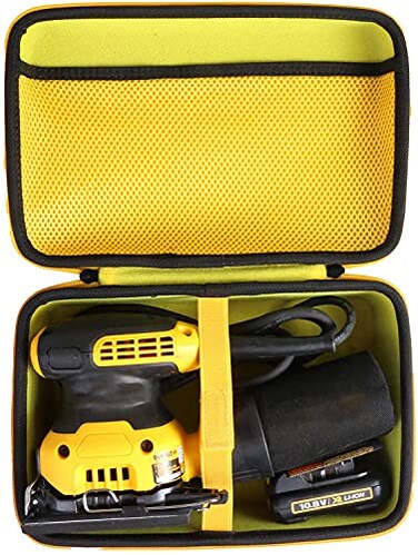 khanka Hard Case Replacement for DEWALT 20V MAX XR Palm Sander Electric Sander Sheet Variable Speed 14Inch Orbital DCW200B DWE6411 DWE6421 Case Only