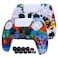 Jusy 2 Pack Compatible with PS5 Controller Soft Silicone Skin SweatProof DustProof AntiSlip Case Cover Protective Accessories Set for PS5 DualSense Controller with 10 Thumb Grips Graffiti