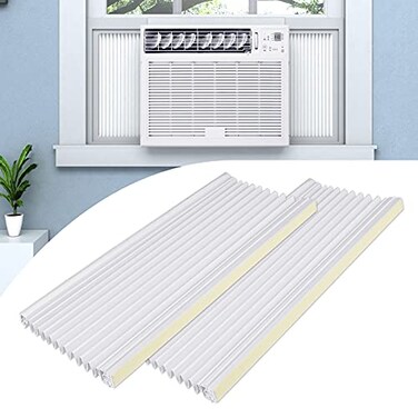 Pearwow Window AC Side PanelAir Conditioner Insulating Panel Kit for Window AC Units2Pack17Inch High x 10Inch WideWhite