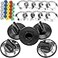 Fetechmate Electric Stove Knobs Replacement for WhirlPool Roper HardWick More KN002 RKE Electric Range Burner Knobs Replace TJKN002RK1035 Pack ABS Stove Top Knobs Replacement with Adapters