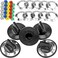 Fetechmate Electric Stove Knobs Replacement for WhirlPool Roper HardWick More KN002 RKE Electric Range Burner Knobs Replace TJKN002RK1035 Pack ABS Stove Top Knobs Replacement with Adapters