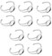 MIAO JIN 10 Pcs 25 mm Adjustable Round Cabochon Bezel Tray Blank Bangle for Crafting DIY Bracelets MakingSilver