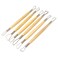 Honbay 6Piece Wooden Handle Double Ended Modeling Tools Sculpting Tools for Clay Fondant Cake Ceramic Dough Plasticine Plaster Wax etc