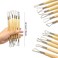 Honbay 6Piece Wooden Handle Double Ended Modeling Tools Sculpting Tools for Clay Fondant Cake Ceramic Dough Plasticine Plaster Wax etc