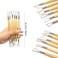 Honbay 6Piece Wooden Handle Double Ended Modeling Tools Sculpting Tools for Clay Fondant Cake Ceramic Dough Plasticine Plaster Wax etc