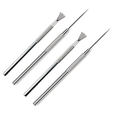 Honbay Pack of 2 Sets Clay Pottery Sculpture Feather Wire Texture Pro Needle Detail Tools