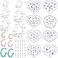 Tanlade 14 Pcs Polymer Clay Molds Cutters 6 Sizes Hoop Guides with 30 Pcs Studs Earrings for Jewelry Making