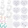 Tanlade 14 Pcs Polymer Clay Molds Cutters 6 Sizes Hoop Guides with 30 Pcs Studs Earrings for Jewelry Making