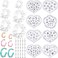 Tanlade 14 Pcs Polymer Clay Molds Cutters 6 Sizes Hoop Guides with 30 Pcs Studs Earrings for Jewelry Making