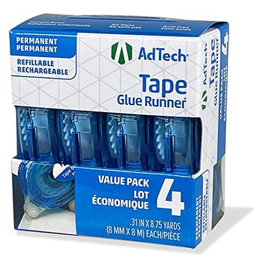 Adtech AdTech 5603 Permanent Crafters Tape 031 x 315 Pack of 4