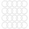 Framendino 30 Pack 2 Inch White Plastic Catcher Ring Round Floral Hoops Circle Hook for DIY Crafts