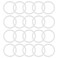 Framendino 30 Pack 2 Inch White Plastic Catcher Ring Round Floral Hoops Circle Hook for DIY Crafts
