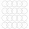 Framendino 30 Pack 2 Inch White Plastic Catcher Ring Round Floral Hoops Circle Hook for DIY Crafts