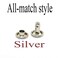 RuiLing 120pcs 8x8mm Silver Double Cap Rapid Rivets Round Head Decorative Rivets DIY Leather Craft Studs 516 inch