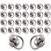 Aifeier ET 30 PCS Screwback Screw Rivet Stud Silver Round Head Nail with Pull Ring DIY Accessory Nail for Leather Craft Clothes BagsHats Belts etc